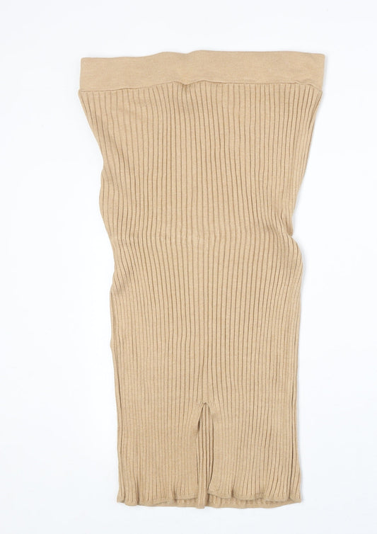 Marks and Spencer Womens Yellow Viscose Bandage Skirt Size M