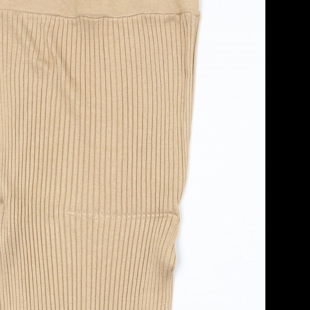 Marks and Spencer Womens Yellow Viscose Bandage Skirt Size M