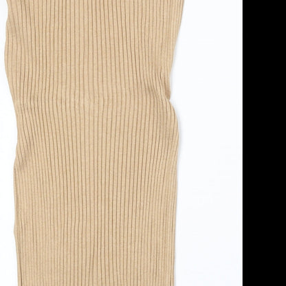 Marks and Spencer Womens Yellow Viscose Bandage Skirt Size M