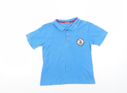 Gola Boys Blue Cotton Basic Polo Size 4-5 Years Collared Button