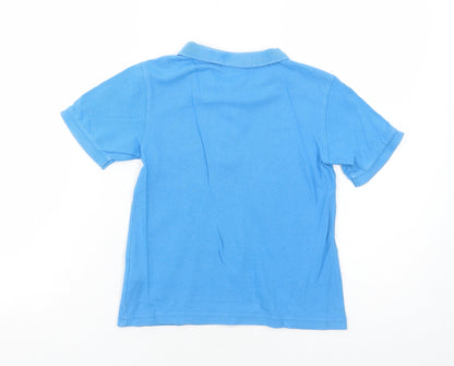 Gola Boys Blue Cotton Basic Polo Size 4-5 Years Collared Button