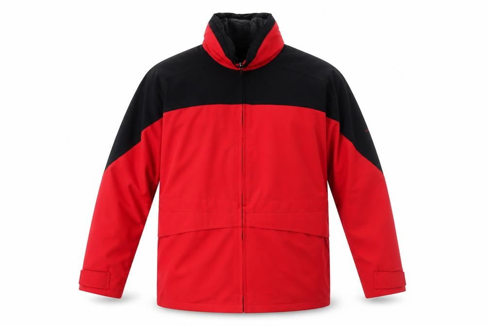 Mens UK Size S Liz Claiborne Red Windbreaker Coat