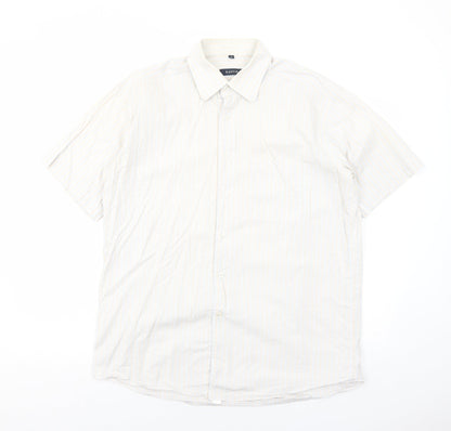 Mens UK Size 42 Kastor White  Button-Up Short Sleeve Casual Shirt