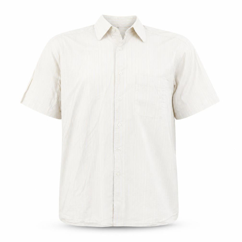 Mens UK Size 42 Kastor White  Button-Up Short Sleeve Casual Shirt