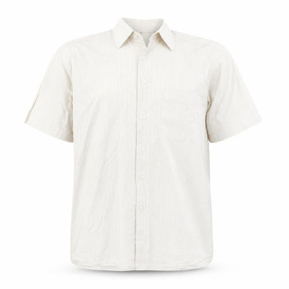 Mens UK Size 42 Kastor White  Button-Up Short Sleeve Casual Shirt