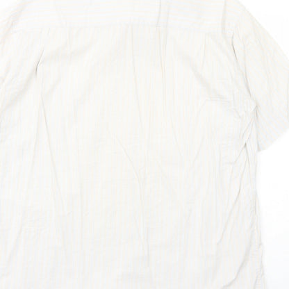 Mens UK Size 42 Kastor White  Button-Up Short Sleeve Casual Shirt