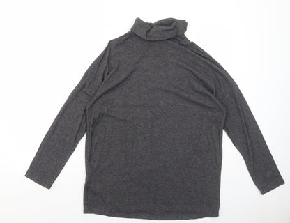 Womens UK Size 12 New Look Grey Basic T-Shirt