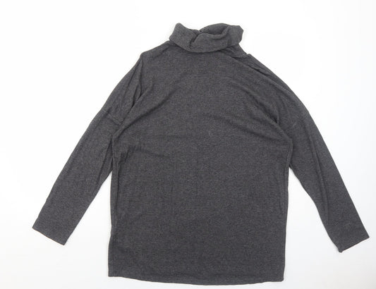 Womens UK Size 12 New Look Grey Basic T-Shirt