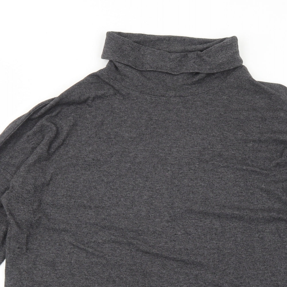 Womens UK Size 12 New Look Grey Basic T-Shirt