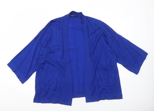 Womens UK Size S Zara Blue Cardigan Jumper