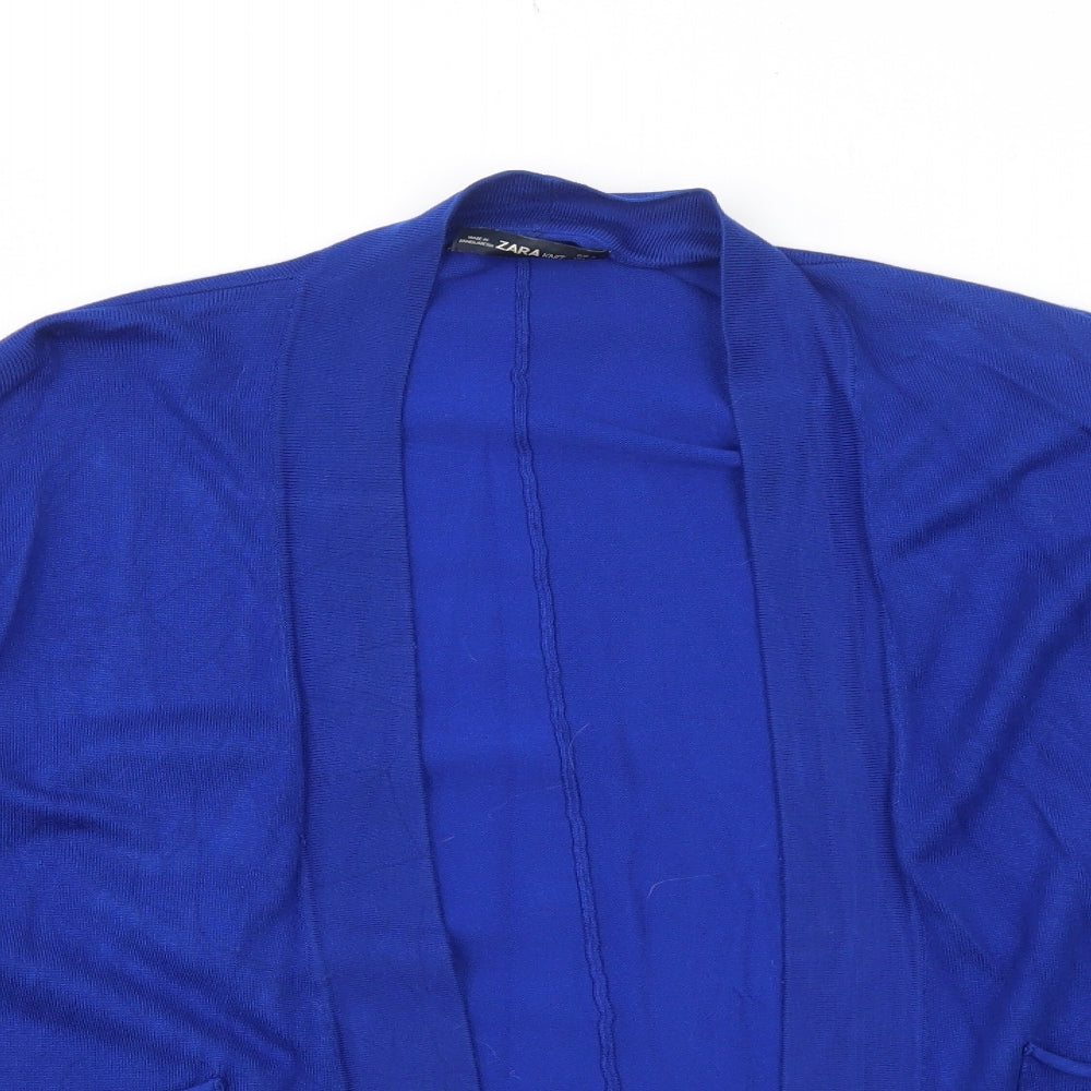 Womens UK Size S Zara Blue Cardigan Jumper