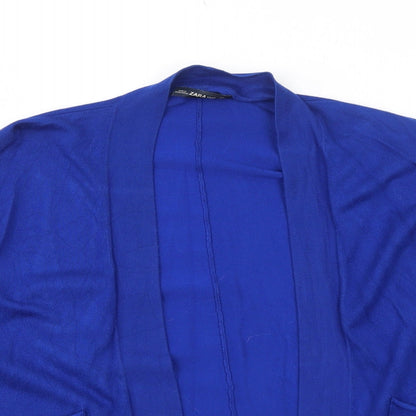 Womens UK Size S Zara Blue Cardigan Jumper