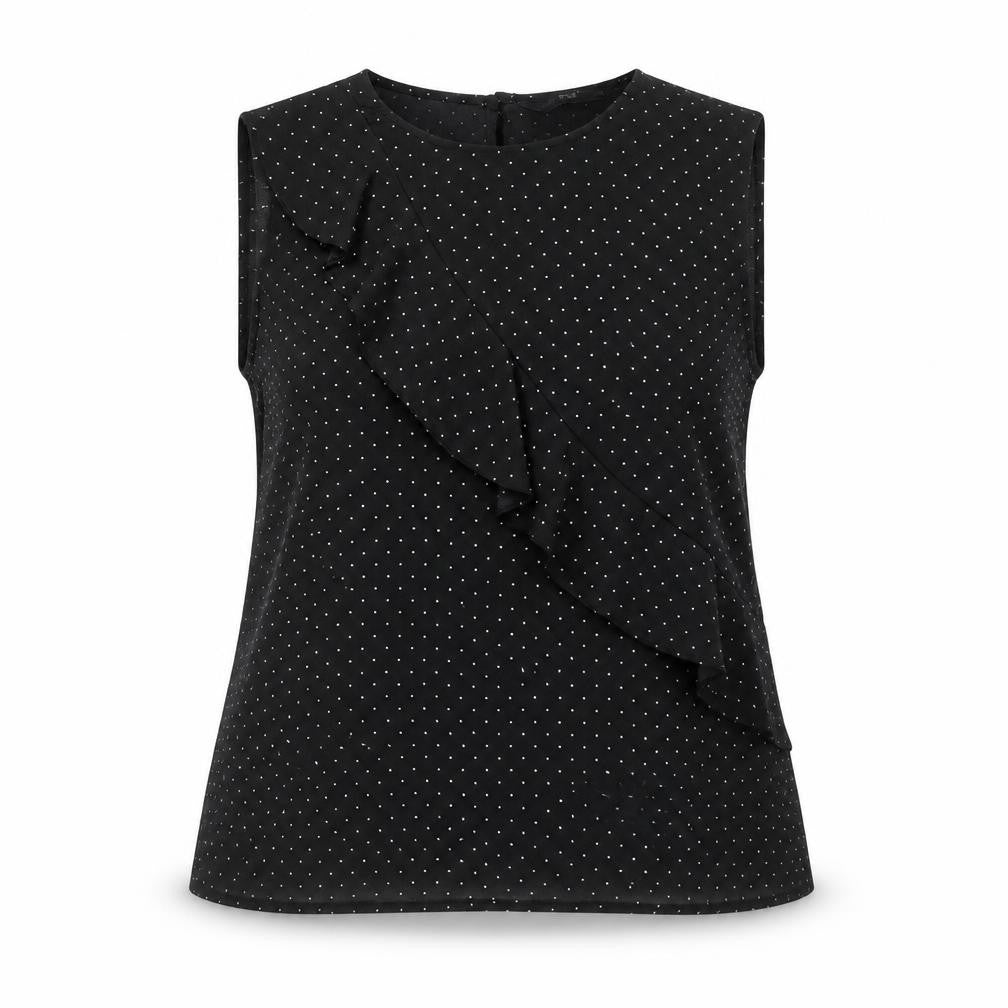 Womens UK Size 10 F&F Black Basic Blouse