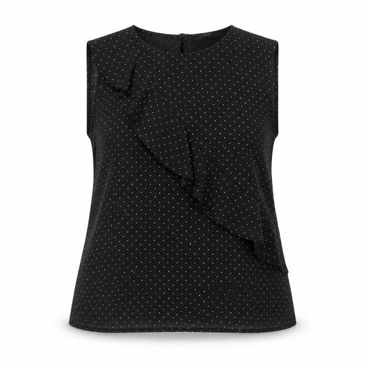 Womens UK Size 10 F&F Black Basic Blouse