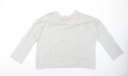 Zara Womens Grey Cotton Pullover Sweatshirt Size M Pullover