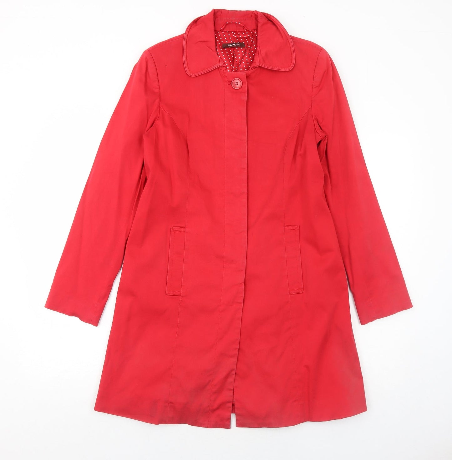 Womens UK Size 12 Savoir Red Overcoat