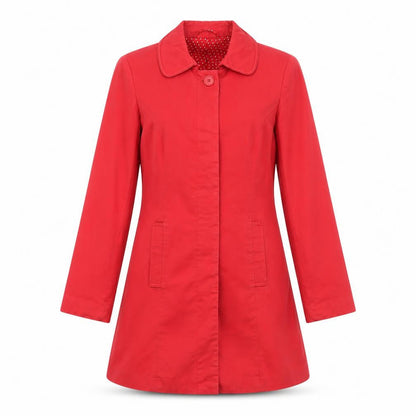 Womens UK Size 12 Savoir Red Overcoat