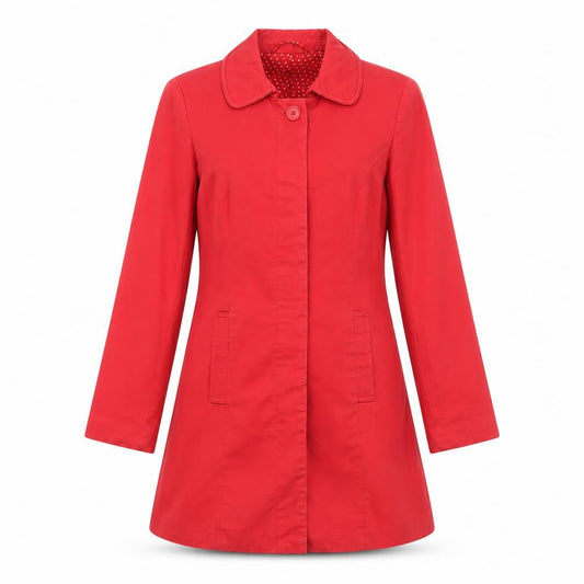 Womens UK Size 12 Savoir Red Overcoat