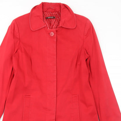 Womens UK Size 12 Savoir Red Overcoat