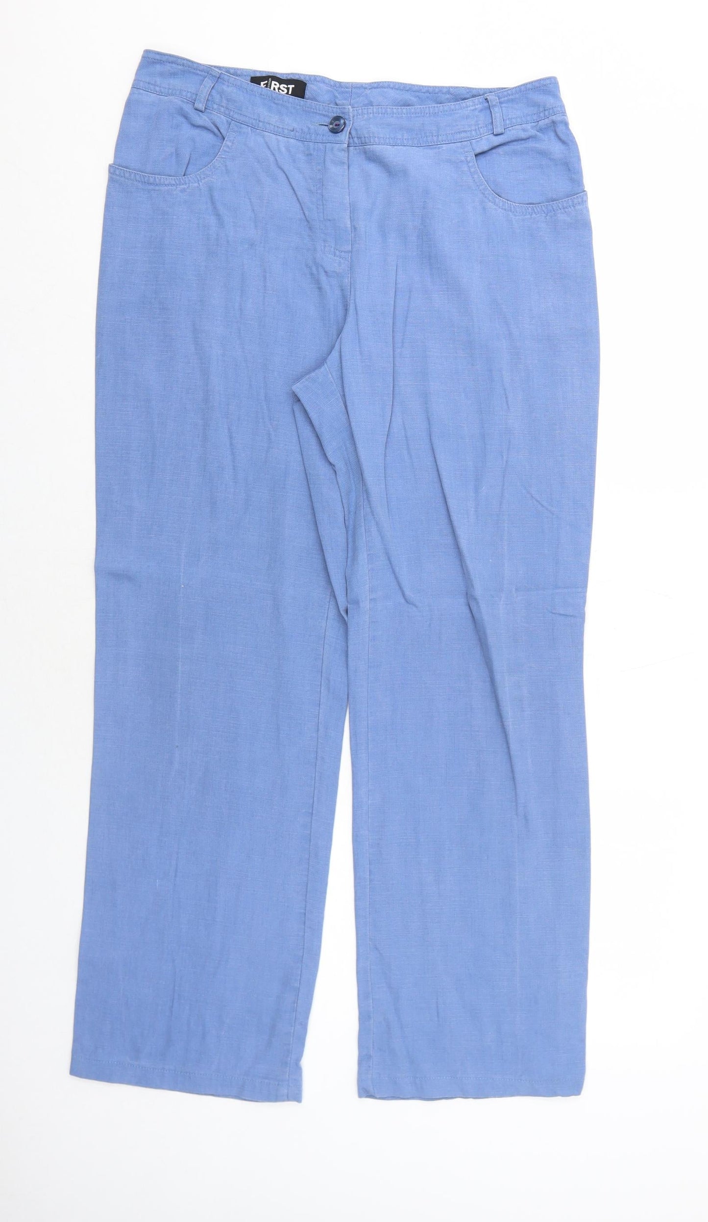Womens UK Size 16 First Avenue Regular Fit  Blue Trousers