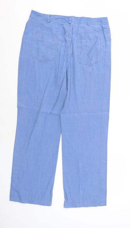 Womens UK Size 16 First Avenue Regular Fit  Blue Trousers