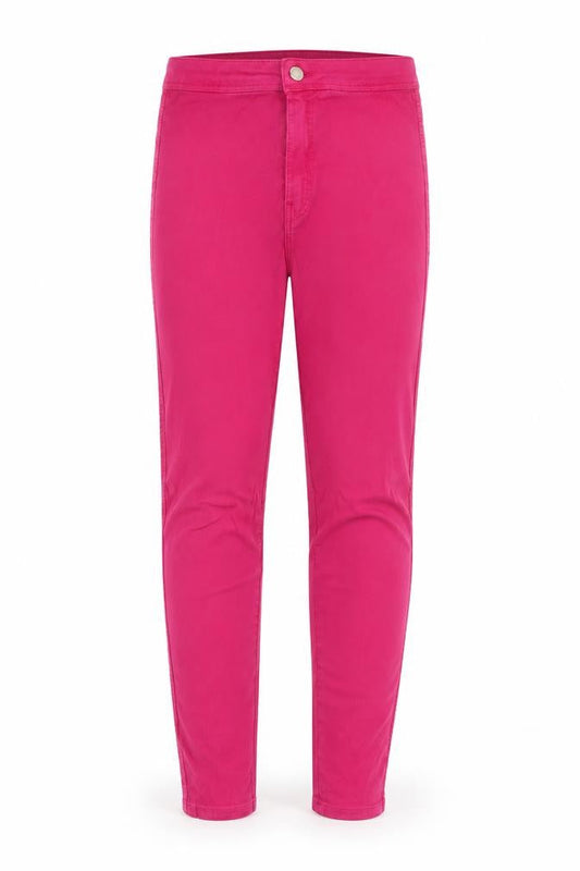 Womens UK Size 10 Bershka Regular Fit Skinny Pink Jeans