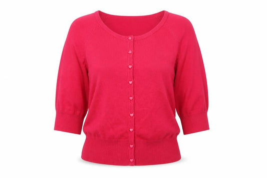 Womens UK Size 12 Be Beau Pink Cardigan Jumper