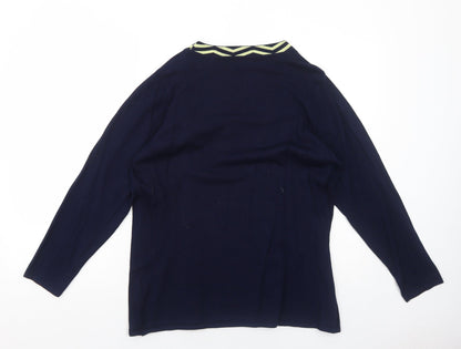 Womens UK Size L Alexara Blue Pullover Jumper