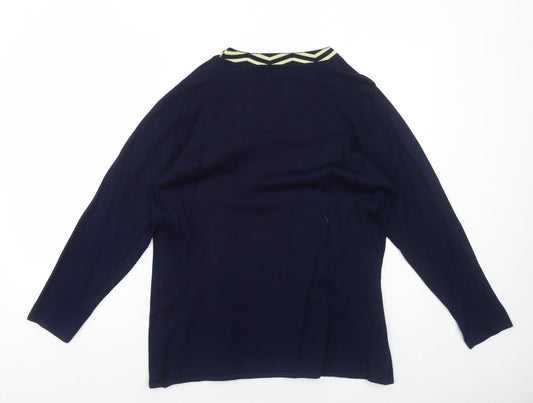 Womens UK Size L Alexara Blue Pullover Jumper