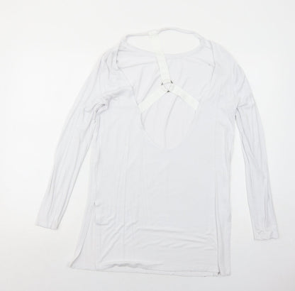 Womens UK Size 6 Missguided White Basic T-Shirt