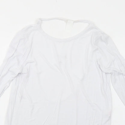 Womens UK Size 6 Missguided White Basic T-Shirt