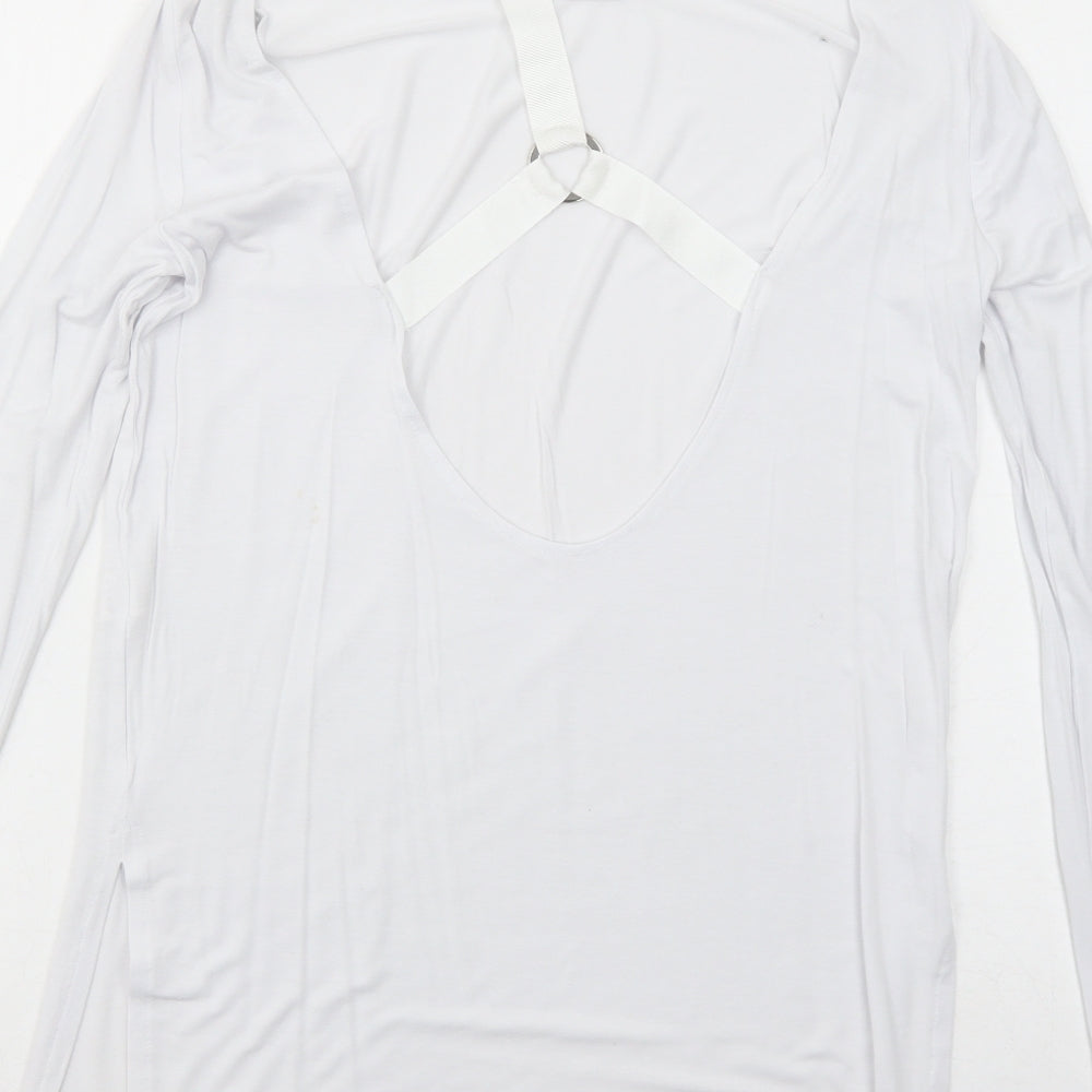 Womens UK Size 6 Missguided White Basic T-Shirt