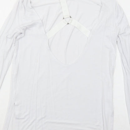 Womens UK Size 6 Missguided White Basic T-Shirt