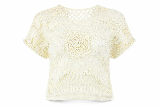 Womens UK Size M Cameo Rose Ivory Basic Blouse