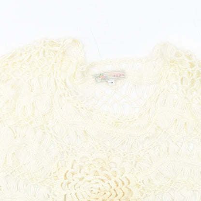 Womens UK Size M Cameo Rose Ivory Basic Blouse
