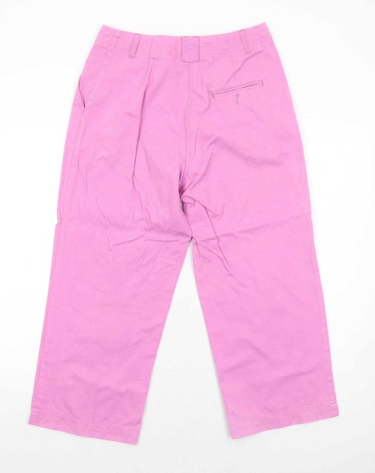 Chatham Womens Pink Cotton Trousers Size 14 Regular Zip
