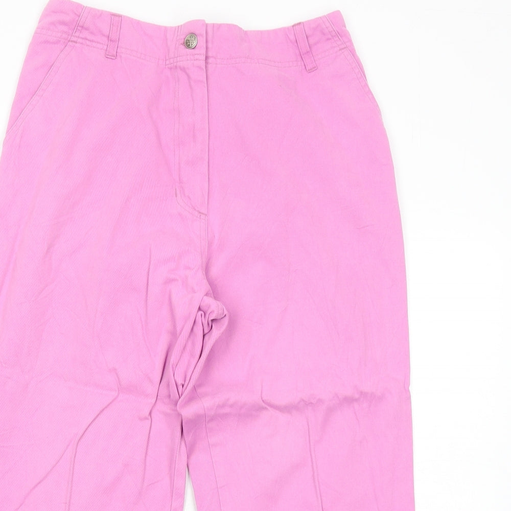 Chatham Womens Pink Cotton Trousers Size 14 Regular Zip