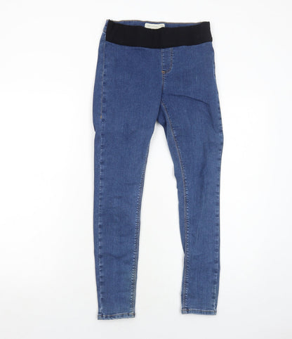 Topshop Womens Blue Cotton Skinny Jeans Size 6 L30 in Regular