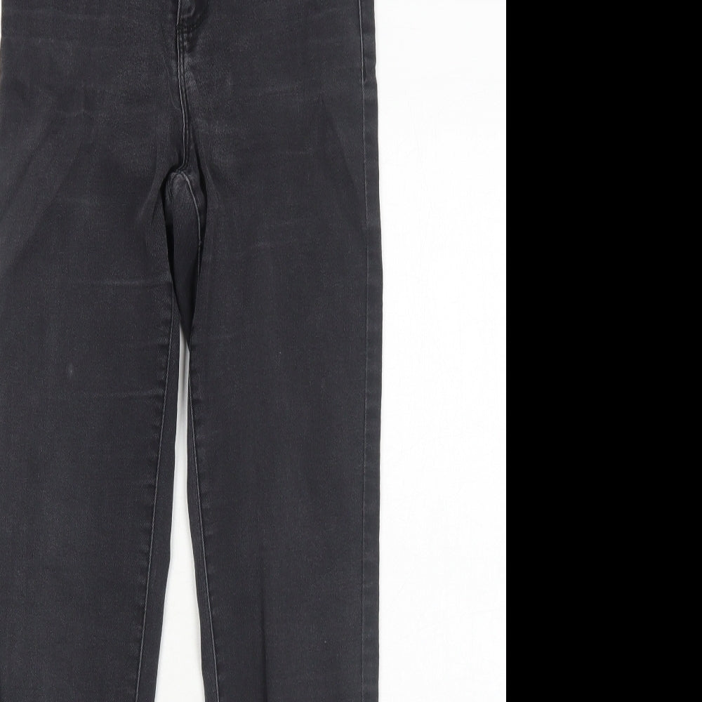 Primark Womens Grey Cotton Skinny Jeans Size 6 Regular Zip