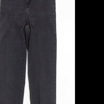 Primark Womens Grey Cotton Skinny Jeans Size 6 Regular Zip
