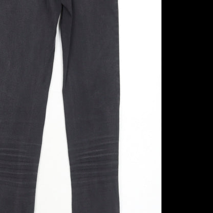 Primark Womens Grey Cotton Skinny Jeans Size 6 Regular Zip