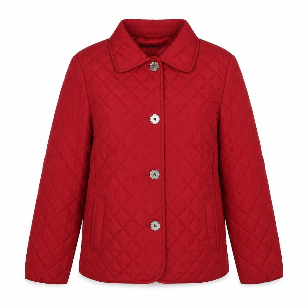 Womens UK Size S YBC Red Quilted Coat