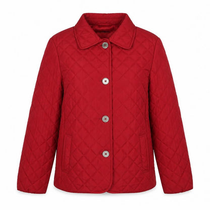 Womens UK Size S YBC Red Quilted Coat