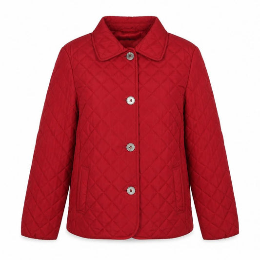 Womens UK Size S YBC Red Quilted Coat