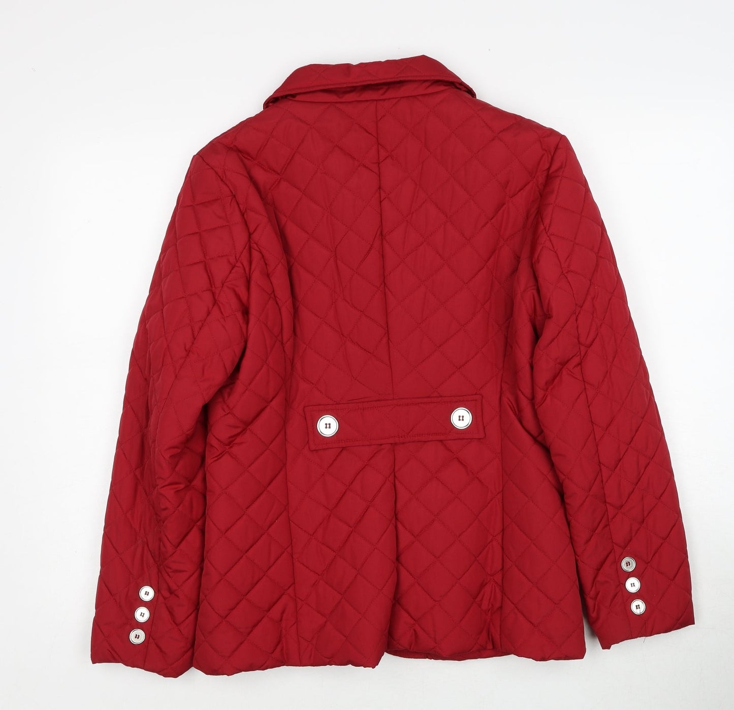 Womens UK Size S YBC Red Quilted Coat