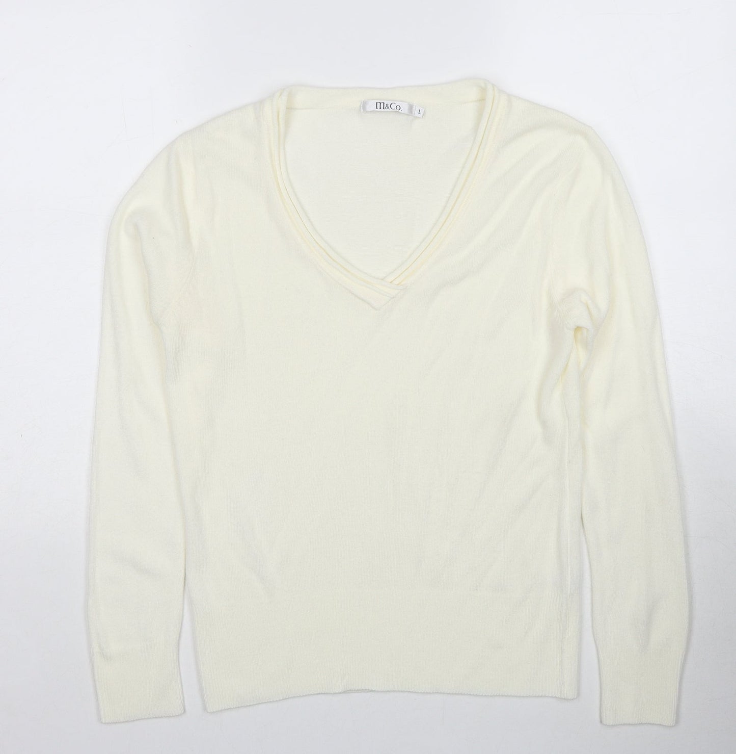 Womens UK Size L M&Co Ivory Pullover Jumper