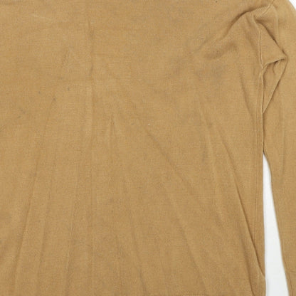 FOREVER 21 Womens Beige V-Neck Acrylic Pullover Jumper Size S Pullover