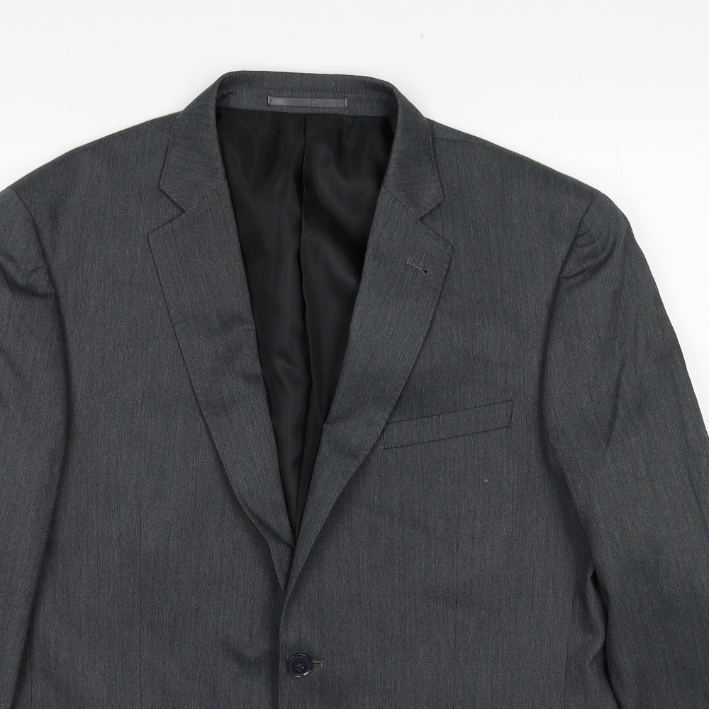 Mens UK Size 42 Charlton Grey Regular Grey Suit Jacket