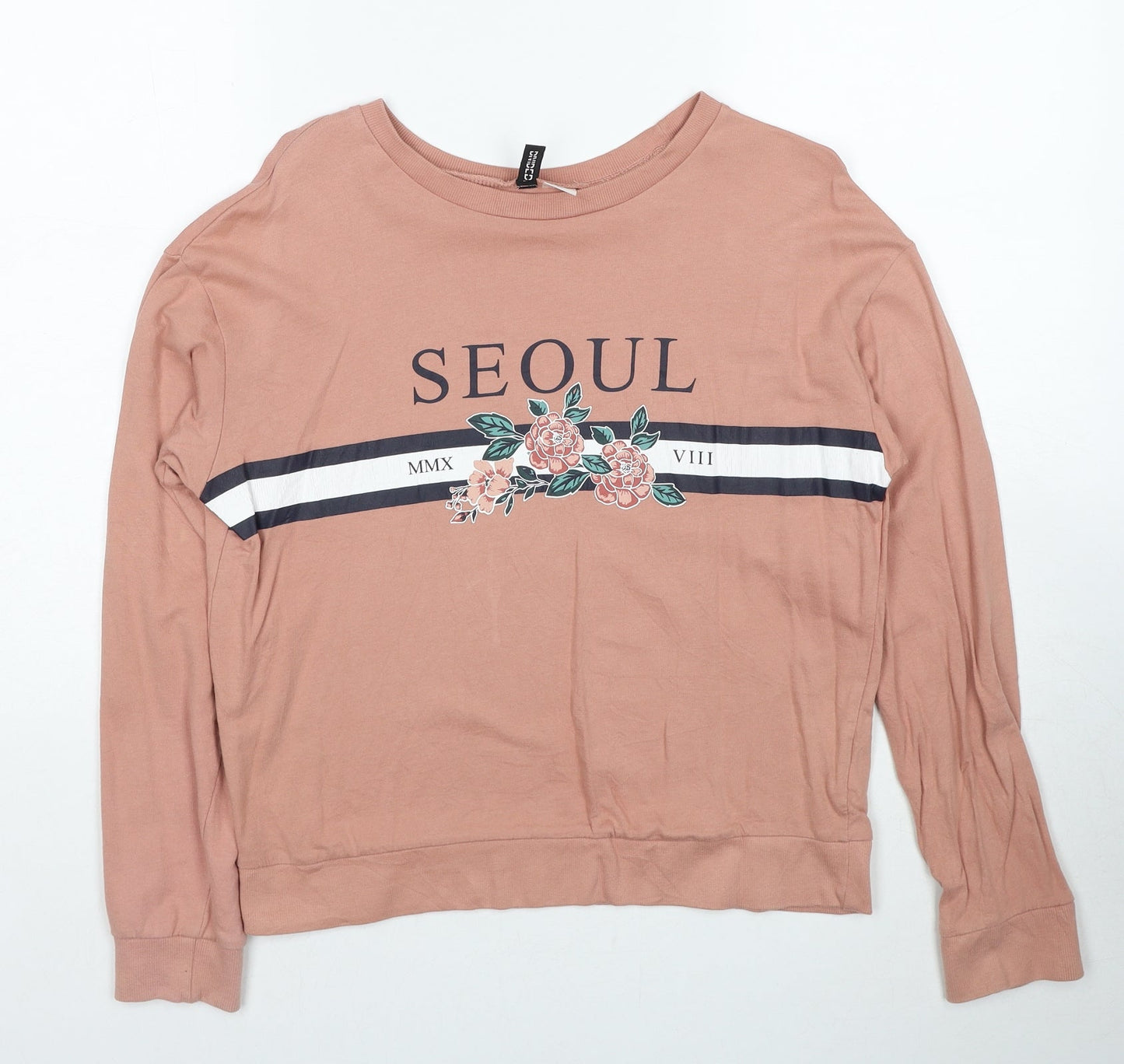 Womens UK Size XS Divided by H&M Beige Pullover Sweatshirt