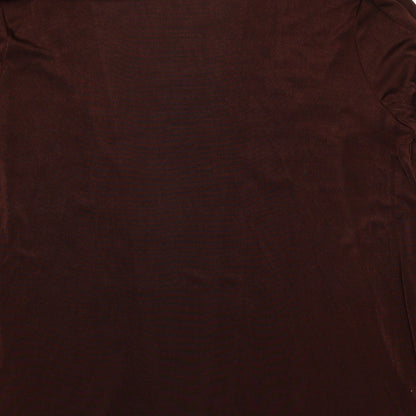 La Femme Womens Brown V-Neck Polyester Cardigan Jumper Size L Pullover